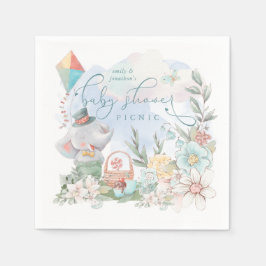 Guardanapo De Papel Picnic de Chá de fraldas Floral Nature Boy do Elef