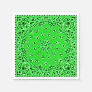 Guardanapo De Papel Picnic de CHURRASCO primavera Green Paisley Bandan