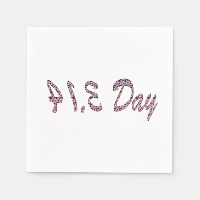 Guardanapo De Papel Pie Pink Pi Day (Frente)