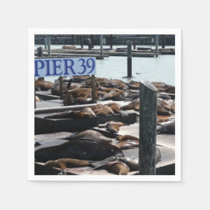Guardanapo De Papel Pier 39 Leões do Mar