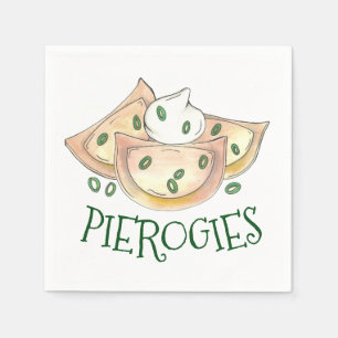 Guardanapo De Papel Pierogies poloneses lixando batata Pierogi Cuisine