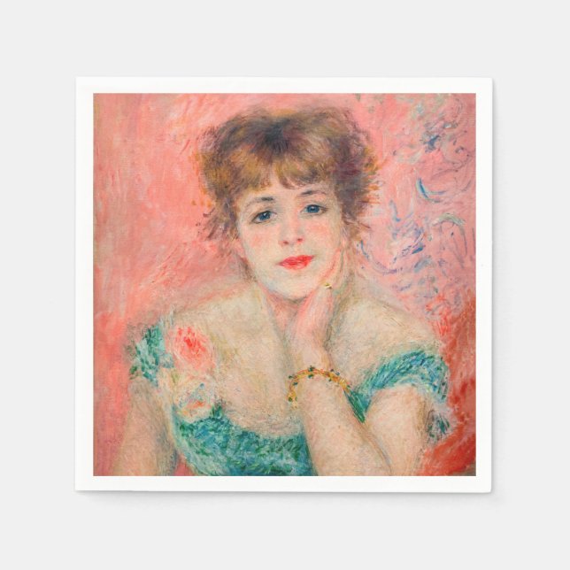 Guardanapo De Papel Pierre-Auguste Renoir - Atriz Jeanne Samary (Frente)