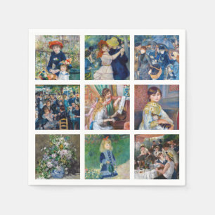 Guardanapo De Papel Pierre-Auguste Renoir - Colagem em Grade de Master