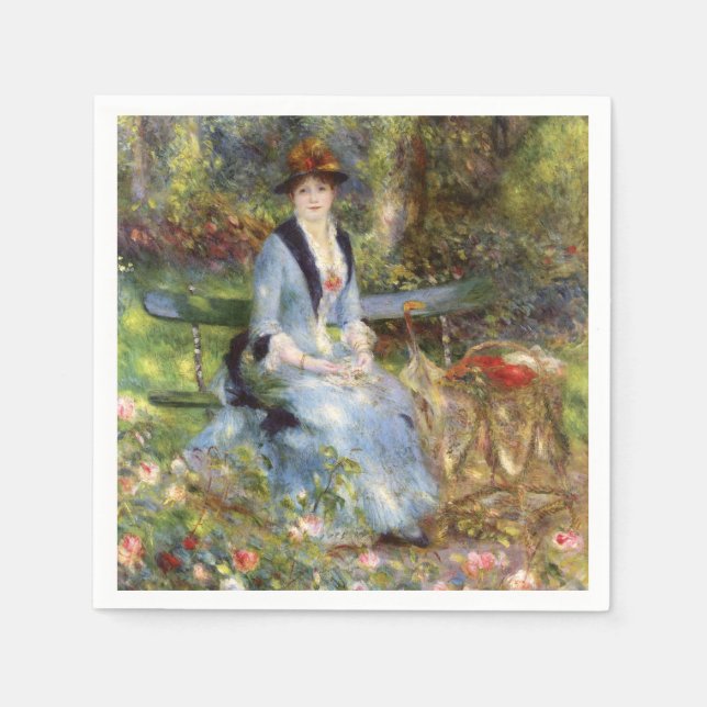 Guardanapo De Papel Pierre-Auguste Renoir - Dans les Rosa (Frente)