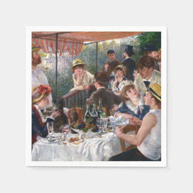 Guardanapo De Papel Pierre-Auguste Renoir - Luncheon do Partido Barco (Frente)