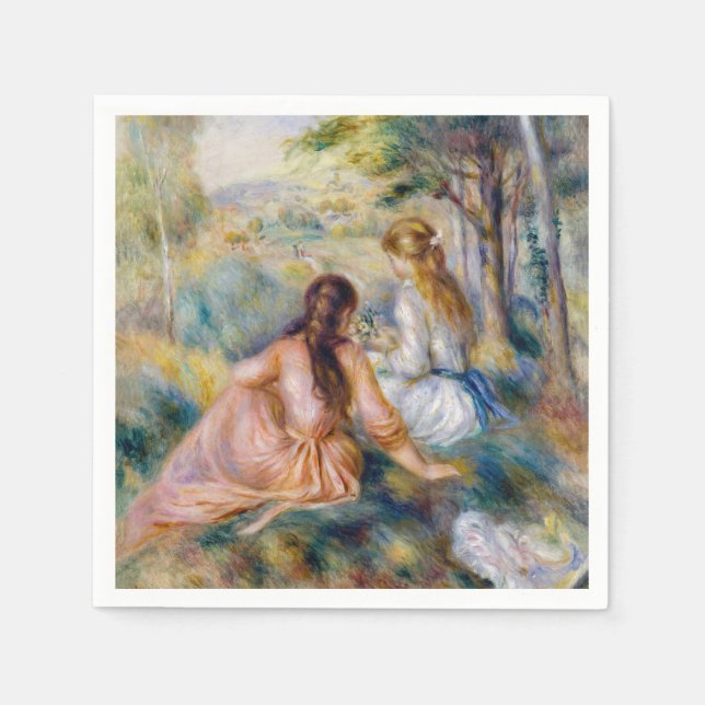 Guardanapo De Papel Pierre-Auguste Renoir - No Prado (Frente)