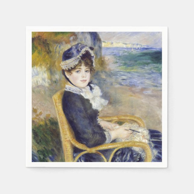 Guardanapo De Papel Pierre-Auguste Renoir - Pelo Mar (Frente)