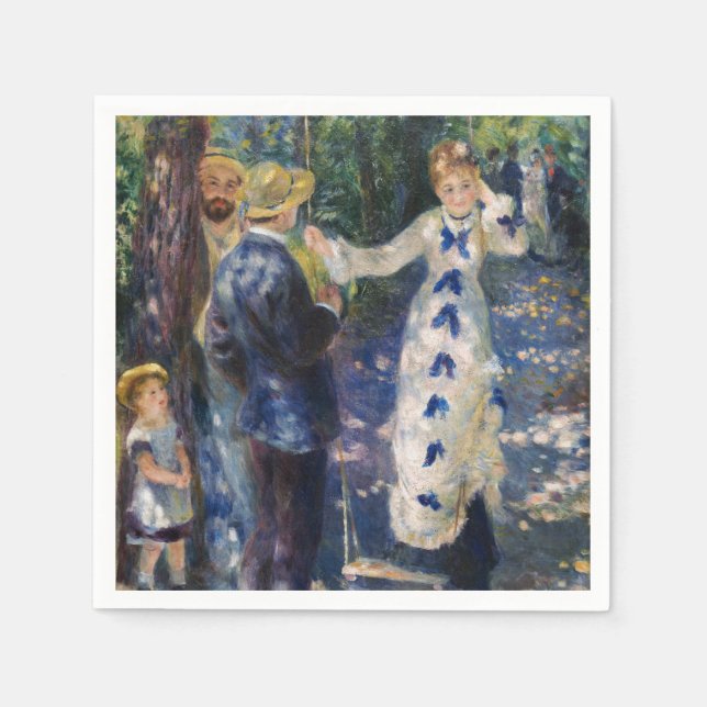Guardanapo De Papel Pierre-Auguste Renoir - The Swing (Frente)