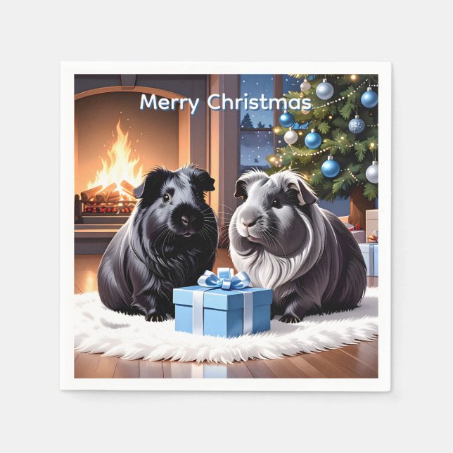 Guardanapo De Papel Pigres-guineenses e presentes no Natal (Frente)