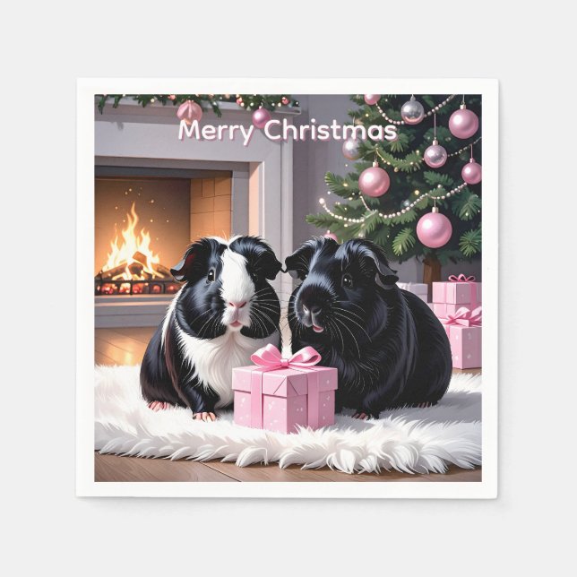 Guardanapo De Papel Pigres-guineenses e presentes no Natal (Frente)