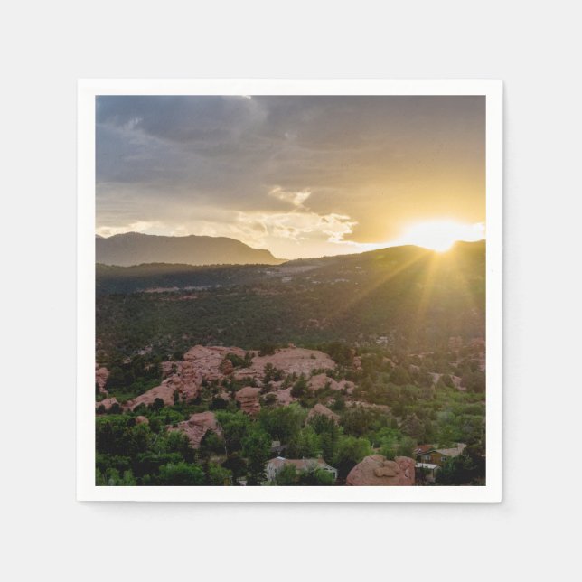 Guardanapo De Papel Pikes Pico Papel de Hazard Sunset Napkin (Frente)