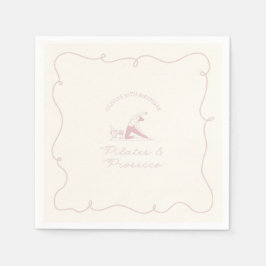 Guardanapo De Papel pilates e prosecco de aniversário de qualquer idad