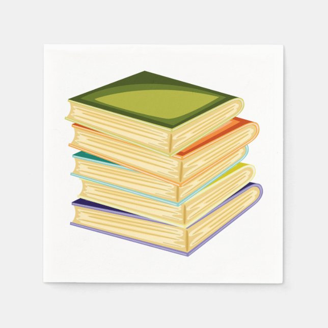 Guardanapo De Papel Pilha De Livros Escolares Papéis De Nápoles (Frente)