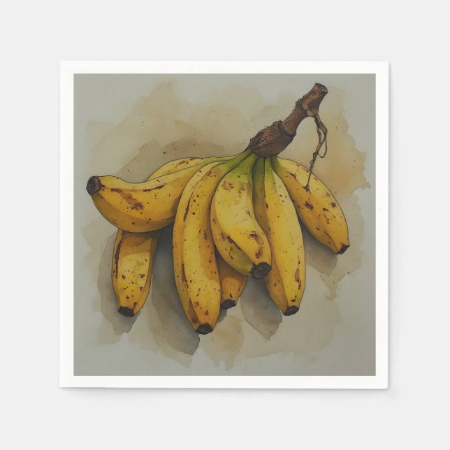 Guardanapo De Papel Pilha Fresca de Bananas (Frente)