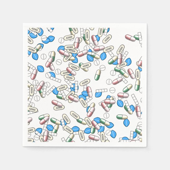 Guardanapo De Papel Pill Sprinkles Pattern (Frente)