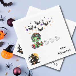 Guardanapo De Papel Piloto Zumbi Caprichoso Avião Fantasmas & Morcegos
