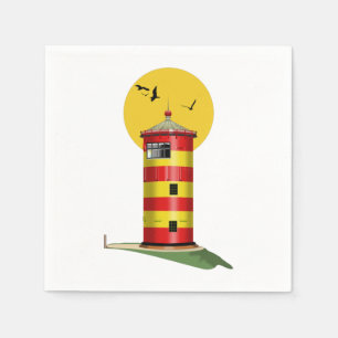 Guardanapo De Papel Pilsum Lighthouse Alemanha