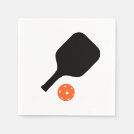 Guardanapo De Papel Pílula de picleball e picleball laranja