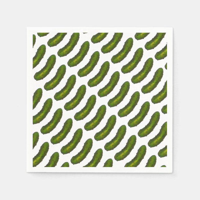 Guardanapo De Papel Pílula Verde Crunchy Pickles Sour Pickles Jewish D (Frente)