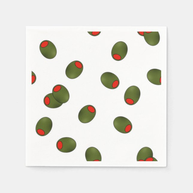 Guardanapo De Papel Pimento Olives Paper Napkins (Frente)