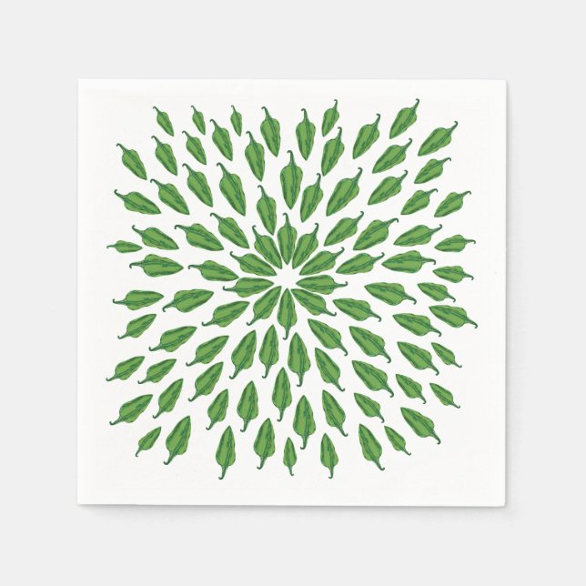 Guardanapo De Papel Pimentões verdes (Frente)