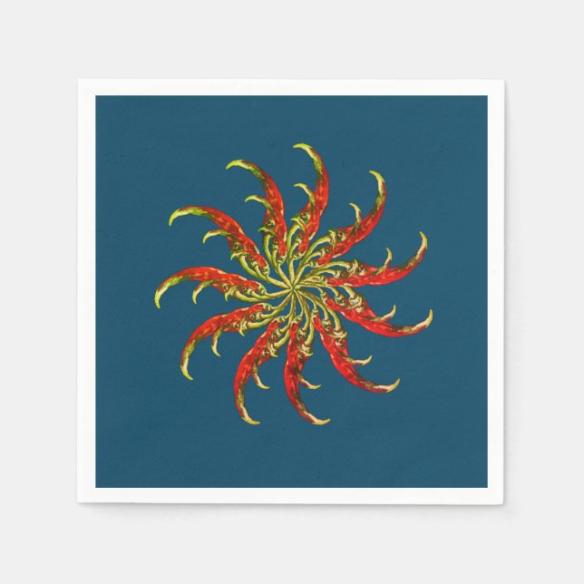 Guardanapo De Papel Pimentos Quentes Vermelhos (Frente)