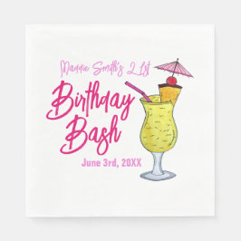 Guardanapo De Papel Piña Colada Puerto Rican Pineapple Cocktail Party