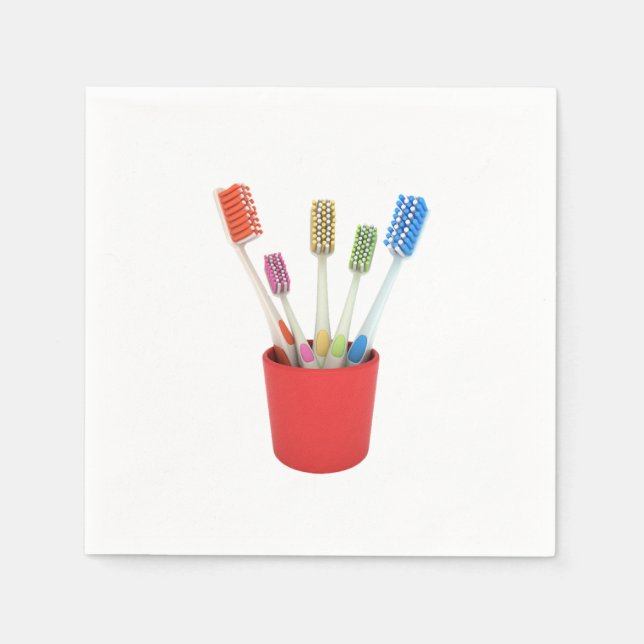 Guardanapo De Papel Pincéis de dentes Papel Napkins (Frente)