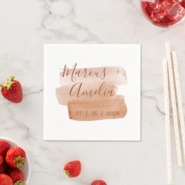 Guardanapo De Papel Pincelada Minimalista Moderna em Aquarela em Papel