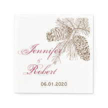 Pine Cone Nature Weding Napkin