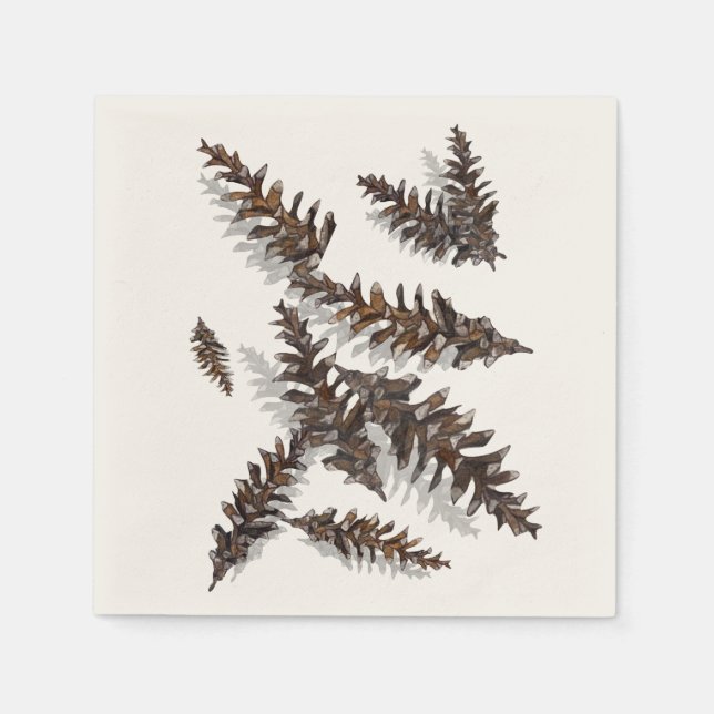 Guardanapo De Papel Pine Cones Paper Napkin (Frente)