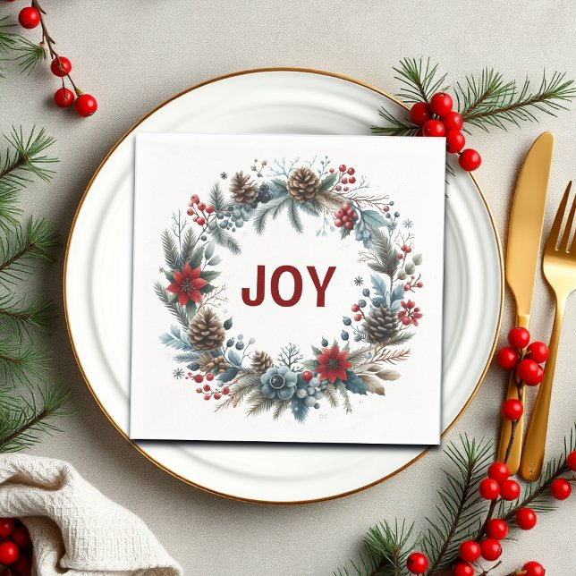 Guardanapo De Papel Pine de inverno Floral Cones Wreath (Criador carregado)