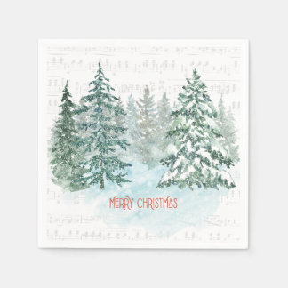 Guardanapo De Papel Pine de Natal da Música de inverno