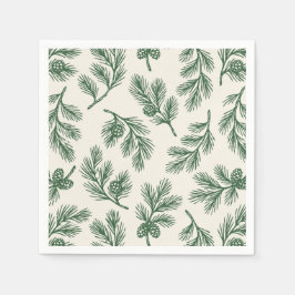 Guardanapo De Papel Pine Needle Lane - Pinecone Pattern