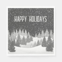 Guardanapo De Papel Pines de inverno de Natal Napkins