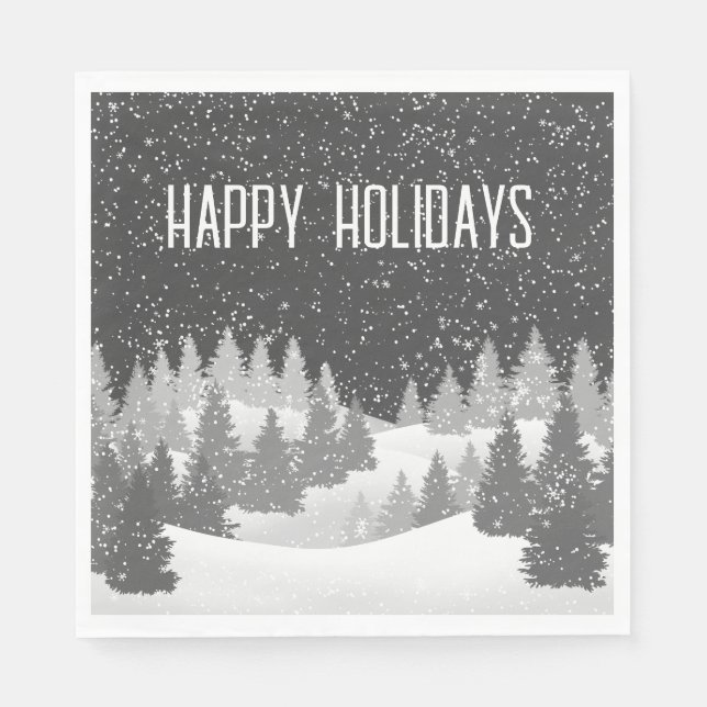 Guardanapo De Papel Pines de inverno de Natal Napkins (Frente)