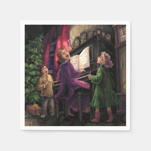 Guardanapo De Papel Ping de Natal junto (Frente)