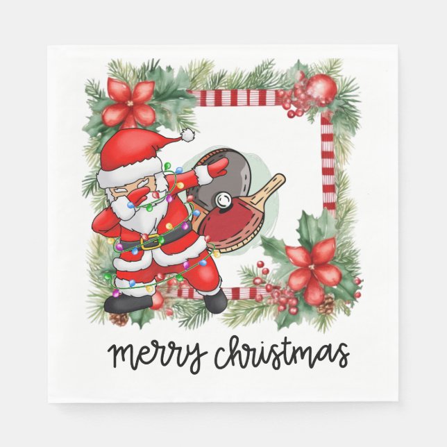 Guardanapo De Papel Ping Pong - Tênis de Mesa - Natal (Frente)