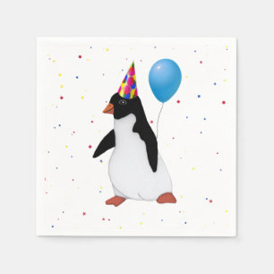 Guardanapo De Papel Pinguim com Papel Balão Azul Nápoles