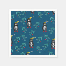 Guardanapo De Papel Pinguins de Natal