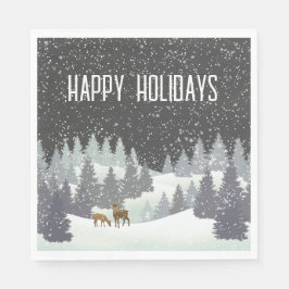 Guardanapo De Papel Pinheiro de Natal e Pinheiro de inverno