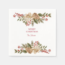 Pinheiros de Aquarela Elegante