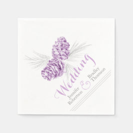 Guardanapo De Papel Pinho-de-inverno roxo papel para casamentos