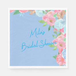 Guardanapo De Papel pink and blue floral