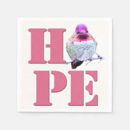 Guardanapo De Papel Pink Anna's Hummingbird Photo Napkin