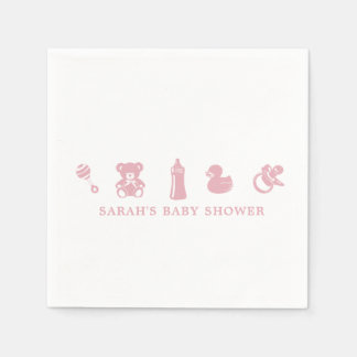 Guardanapo De Papel Pink Baby Shower Paper Napkin