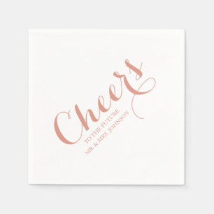 Guardanapo De Papel Pink Blush Future Sr & Mrs Nome Simple Wedding