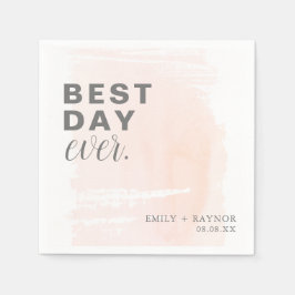 Guardanapo De Papel Pink Blush Melhor Dia A Cada Casamento