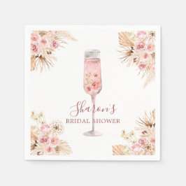 Guardanapo de papel Pink Boho Rose Soiree Bridal S