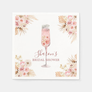 Guardanapo de papel Pink Boho Rose Soiree Chá de N